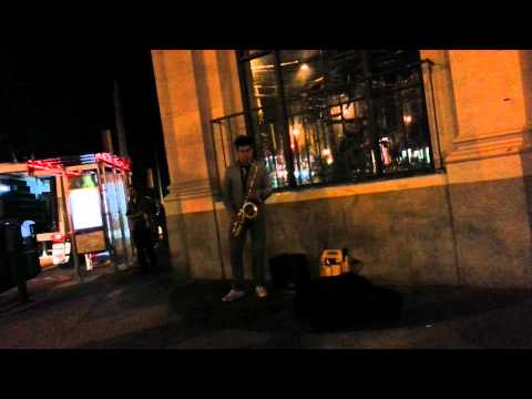 Bruno Mars Saxophone San Francisco Street Performer in Castro - Justin Ward