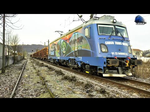 LEMA 480 051-8 & Marfar Cargo Trans Vagon Freight Train in Gara Năsăud Station - 03 January 2021