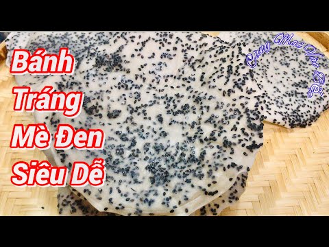 Làm Bánh Tráng Mè Đen “Bánh Đa” Tại Nhà Bằng Chảo Siêu Dễ || Cùng Mai Vào Bếp #24