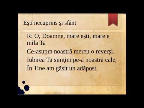 Eşti necuprins şi sfânt