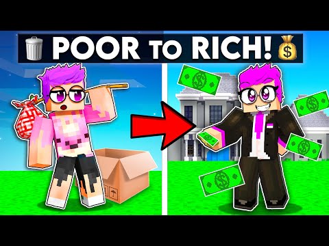 LankyBox's POOR TO RICH STORY In MINECRAFT! (HOMELESS TO MILLIONAIRE!)