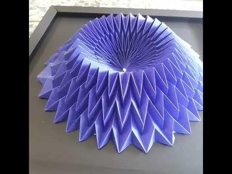 Wall art with origami tessellation