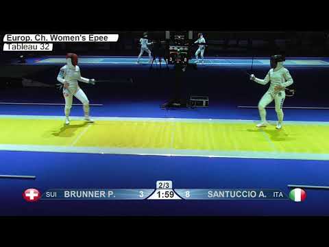 2019 738 T32 06 F E Individual Duesseldorf GER ZCH YELLOW SANTUCCIO ITA vs BRUNNER SUI