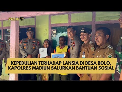 KAPOLRES MADIUN SALURKAN BANTUAN SOSIAL, HADIRKAN KEPEDULIAN UNTUK WARGA LANSIA DESA BOLO