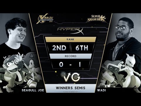 XCS Finals Smash 4 -  Seagull Joe (Diddy, Greninja) Vs.  Wadi (Mewtwo) Wii U Winners Semis