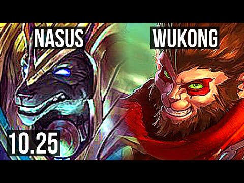 NASUS vs WUKONG (TOP) | Rank 7 Nasus, 6 solo kills, 400+ games | TR Master | v10.25