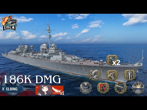 ELBING, IS THE LEGENDARY MODULE WORTH IT? [186K DMG] #worldofwarshipsreplays #worldofwarship