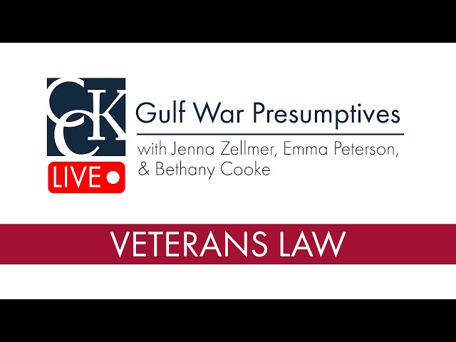 VA's Gulf War Presumptives