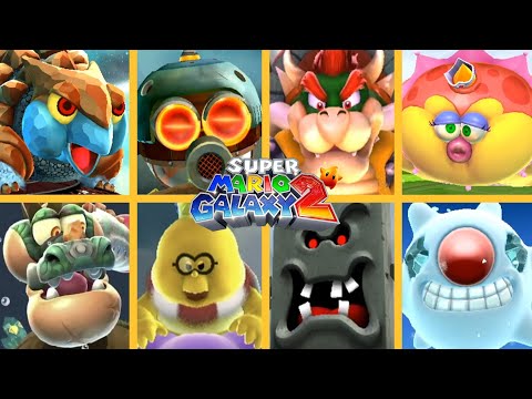 SUPER MARIO GALAXY 2 - All Bosses (As Mario & Luigi)