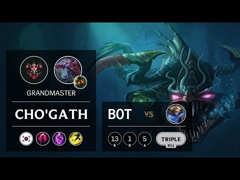 Cho'Gath Bot vs Ezreal - KR Grandmaster Patch 9.8