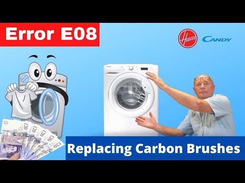 Hoover Vision Hd & Candy Washing Machine E08 Error Fault Code Replace Carbon Brushes