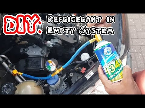 How To Refill Ac Refrigerant In A Car(in empty system)