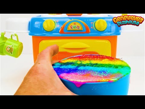 Toy Learning Video for Toddlers - Learn Shapes, Colors, Food Names, Counting with a Birthday Cake!