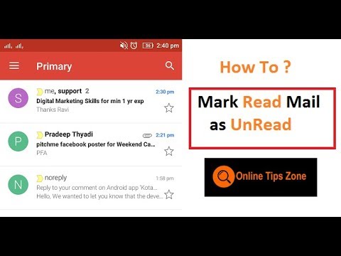 How to mark Email as Unread in Gmail App