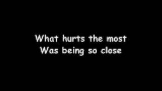 Cascada -What hurts the most (candlelight mix)lyrics