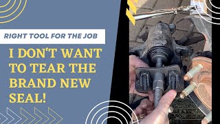 How to use a rear brake calliper rewind tool including product review of KATSU tool from Amazon