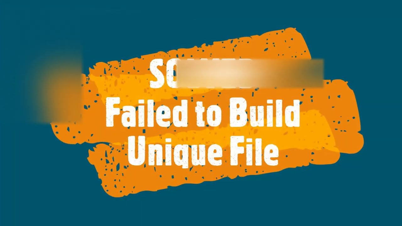 [SOLVED] java.lang.IllegalStateException: Failed to Build Unique File