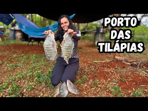 ACAMPAMOS E PESCAMOS ESSE LUGAR TEM MUITA TILÁPIA  EM RIOLÂNDIA