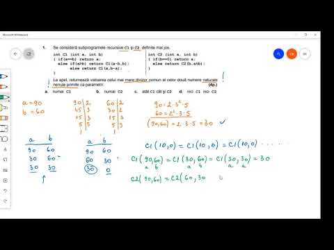 C++  Funcții recursive - Bac 2011
