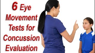 Concussion Eye Exam: 6 Eye Movement Tests to Evaluate Post-Concussion Symptoms & Abnormal Examples