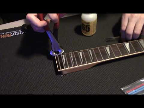 How to remove frets from a guitar or bass neck with binding. Easy, step by step guide.