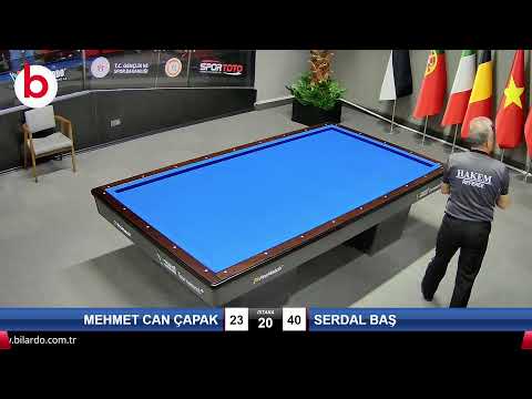 MEHMET CAN ÇAPAK & SERDAL BAŞ Bilardo Maçı - 2022 ERKEKLER 1.ETAP-FİNAL GRUBU 1/32