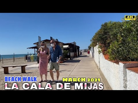 LA CALA DE MIJAS BEACH SHORT WALK TOUR IN MARCH 2021 - Malaga, Costa Del Sol🌞 Spain [4K]