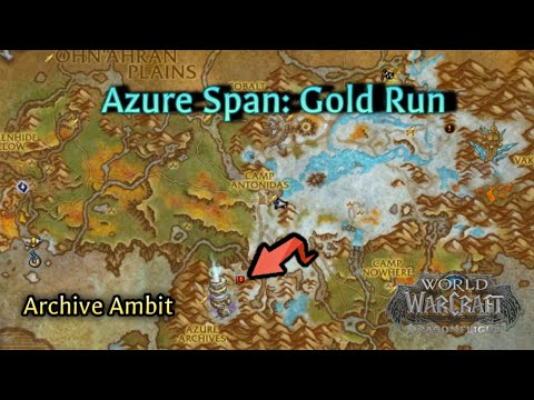 World of Warcraft DragonFlight: Azure Span: Gold Run - Archive Ambit Dragonflying