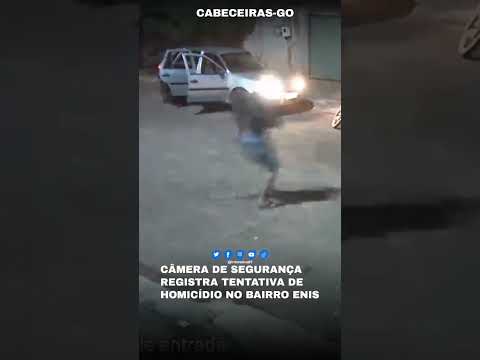 Câmera de segurança registra tentativa de homicídio em Cabeceiras-GO