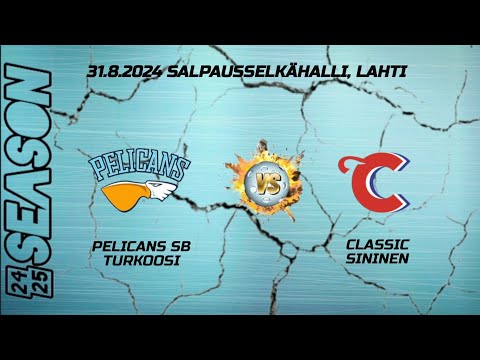 Pelicans SB Turkoosi - Classic Sininen 31.8.2024 Salpausselkähalli, Lahti