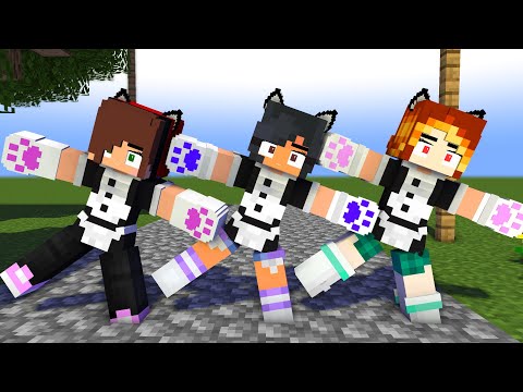 first meet yay! arigato tutu maid maizen girls and boys - minecraft animation #shorts