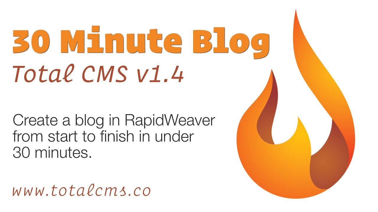 Create a blog in 30 minutes with Total CMS v1.4 and RapidWeaver 8
