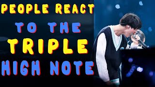 People Reacting To BTS Jin&#39;s High Notes In Crystal Snow