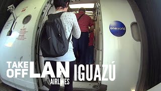 preview picture of video 'Take off aeropuerto internacional de Iguazu. Lan A320.'
