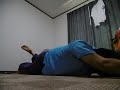 片足アブローラー30回 One leg 30 Ab wheel