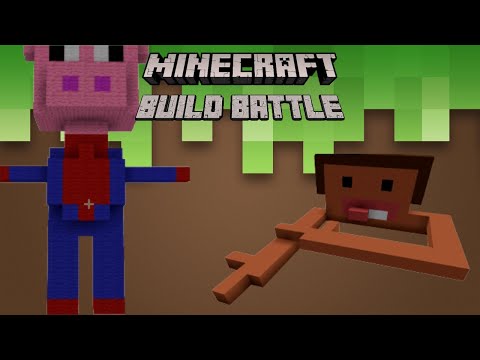 EPIC Minecraft Build Battle with Among Us Characters!