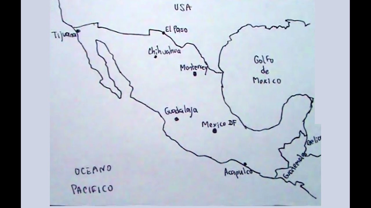 Aprende a dibujar el mapa de México con las ciudad principales