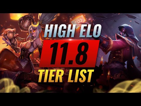 HIGH ELO Best Champions TIER List - League of Legends Patch 11.8