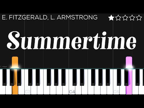 Ella Fitzgerald & Louis Armstrong - Summertime | EASY Piano Tutorial