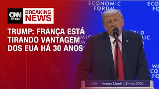 Em Davos, Trump diz que França tira vantagem dos EUA há 30 anos | LIVE CNN