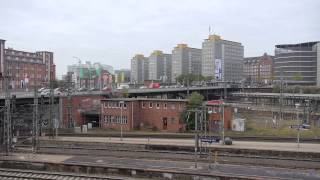 preview picture of video 'Hamburg, am Hauptbahnhof, Blick über Gleise zu City-Hof-Häusern, Full HD (1080p) Videobild'