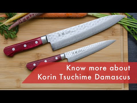 Korin Tsuchime Hammered Damascus Gyuto 8.2