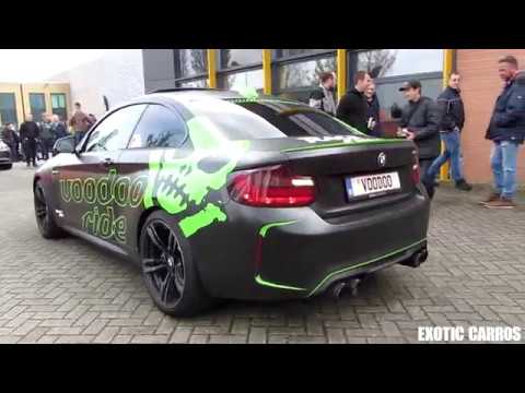 BMW M2 Akrapovic straight pipes revving