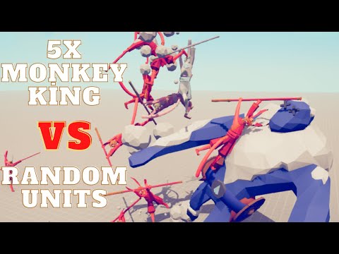 🏹5x MONKEY KİNG vs RANDOM UNITS🗡😀😀- Totally Accurate Battle Simulator