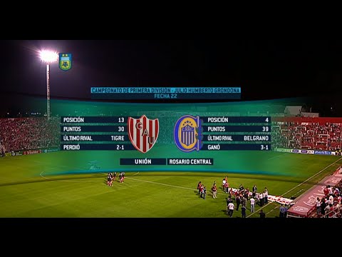 Fútbol en vivo - Unión - R. Central Fecha 22 de Torneo de Primera División 2015. FPT.