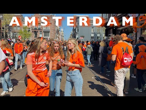 [4K]AMSTERDAM- Koningsdag 2025 | Kings Day Street Party | Amsterdam in ORANGE🇳🇱🧡