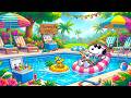 Snoopy S Summer Poolside Chilling Vibes 🛟 Calm Jazz Music For A Summer Vibes Day Study Work