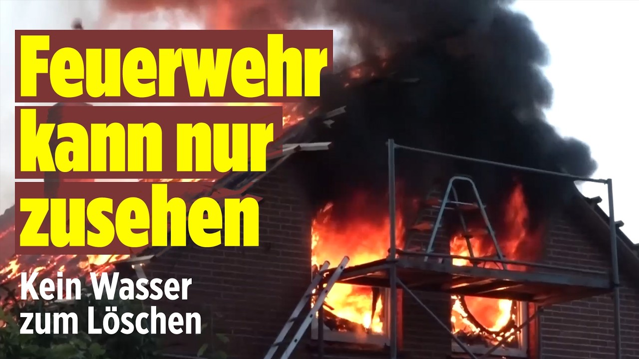 Inferno in Niedersachsen: Einsatz am Limit – Feuerwehr kann Brand wegen Wassermangel nicht löschen
