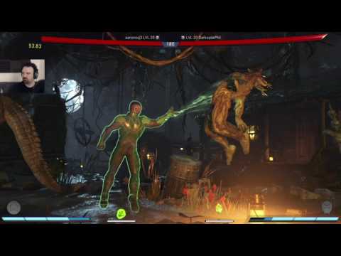 Injustice 2 1st MP gameplay pt14 - Swamp Thing vs. John Stewart