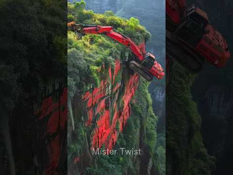 Excavator on the Brink of Disaster!